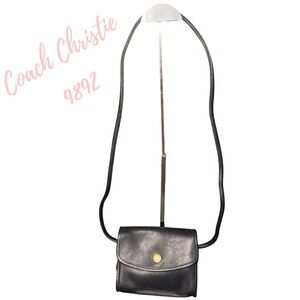 Vintage Black Coach Chrystie Crossbody, pre 1994
